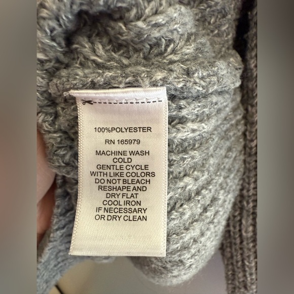 Cupid Chunky Knit Sweater Woman’s SZ S Grey Argyle High Neck Long Sleeve Winter - Picture 5 of 8